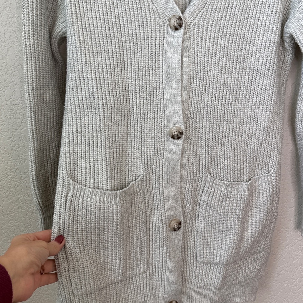 Jessica Simpson Button Up Knit Cardigan Gray size Small - Picture 5 of 10